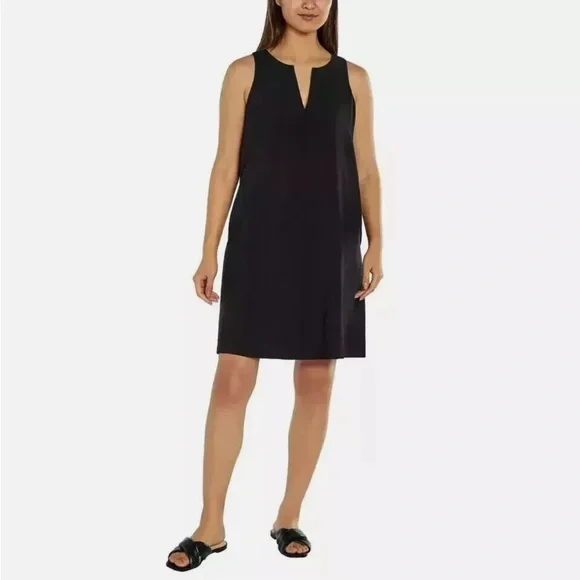 Banana Republic Women's V-Neck Sleeveless Dress, Black, Size L - Picture 3 of 12